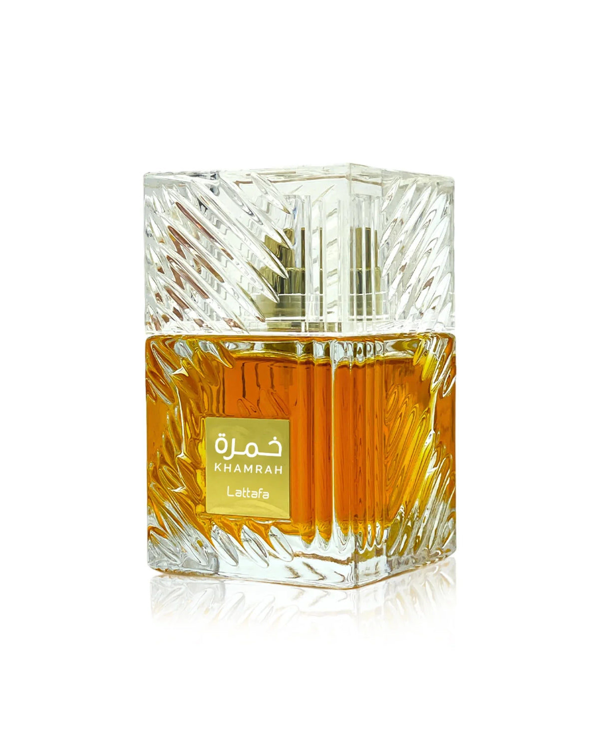 Khamrah by Lattafa EDP 100ml – A luxurious oriental fragrance with warm cinnamon, sweet vanilla, and rich praline in an elegant bottle.