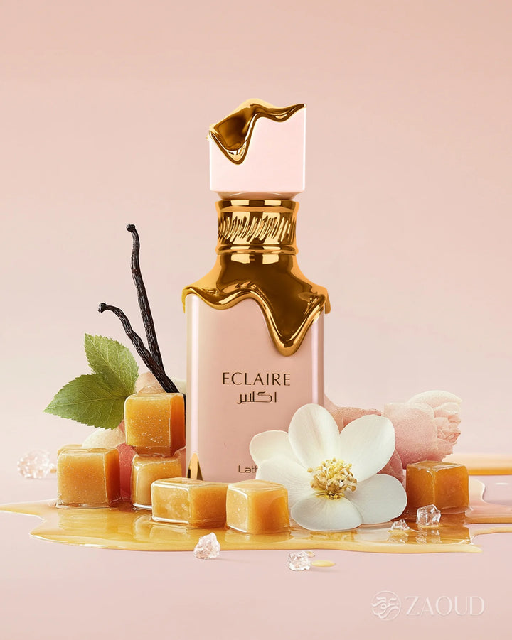 LATTAFA Eclaire EDP 100ml Unisex – a luxurious, long-lasting fragrance with a perfect blend of floral, fruity, and woody notes, offering an elegant and captivating scent for both men and women